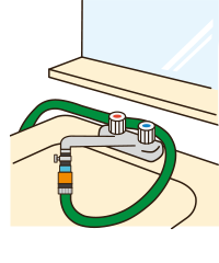 イラスト：ご自宅給湯設備からの送湯水